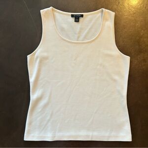 St. John medium cream wool blend knit tank